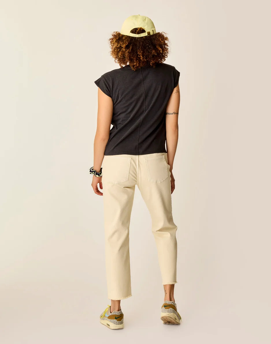 Austin Crop Jean: Ecru