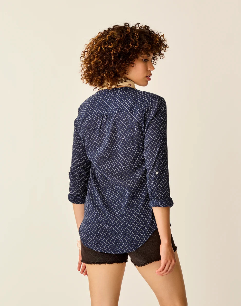 Dylan Gauze Tunic: Navy Disco - FINAL SALE