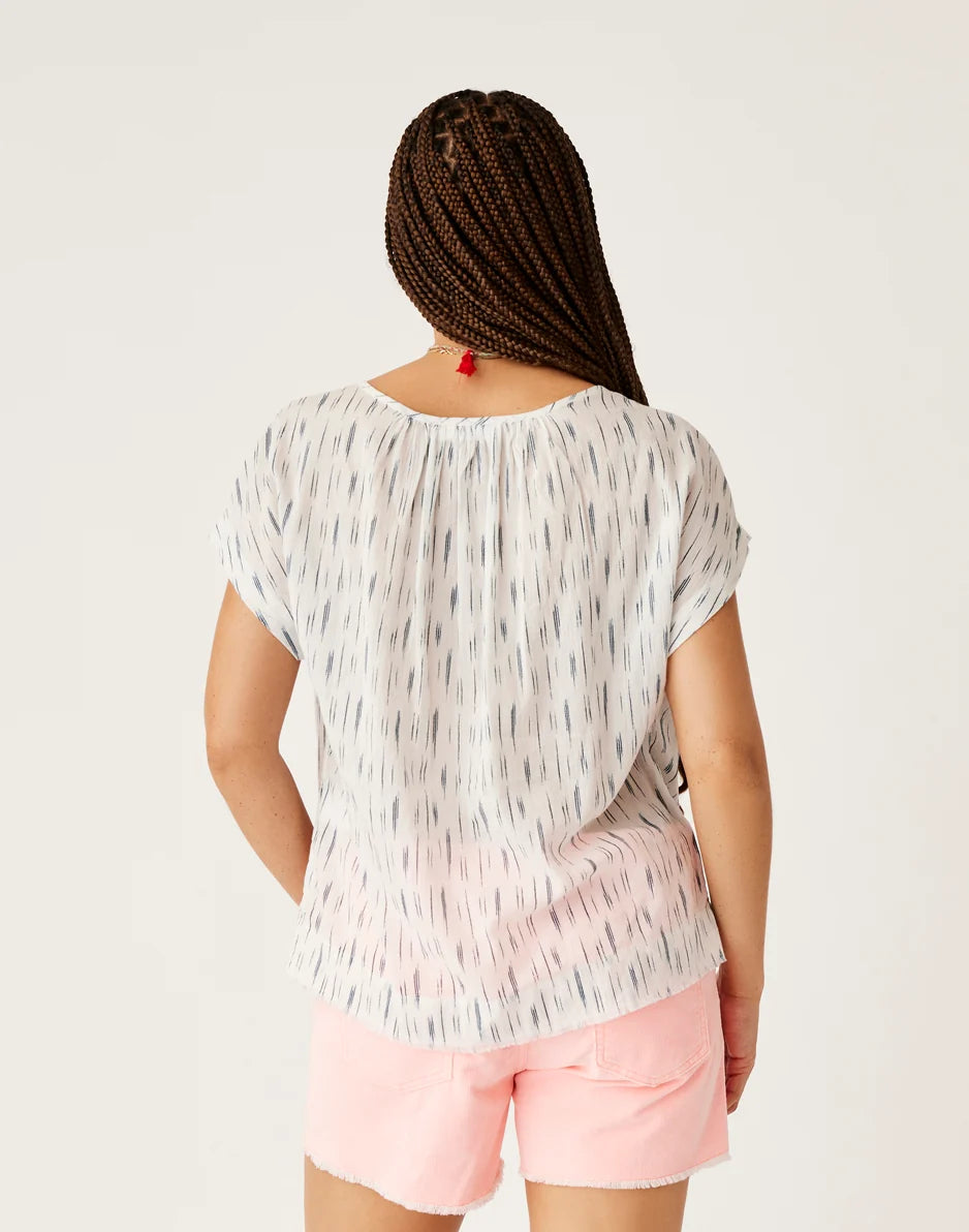 James Top: Azul Ikat - FINAL SALE