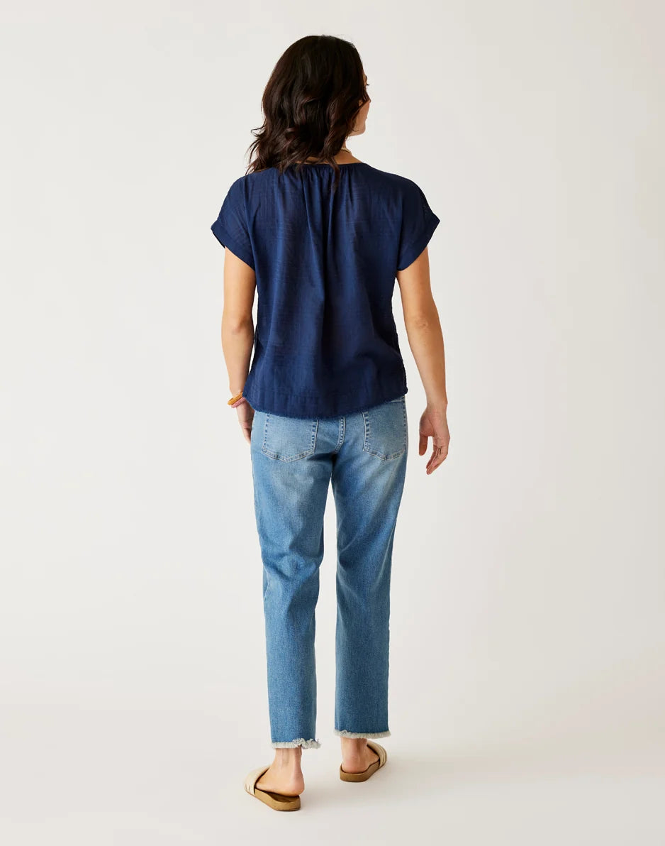 Austin Crop Jean: Blue Tide