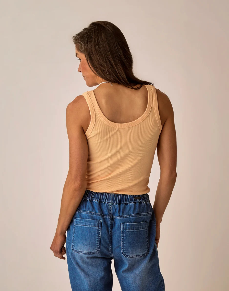 Ever Rib Tank: Apricot