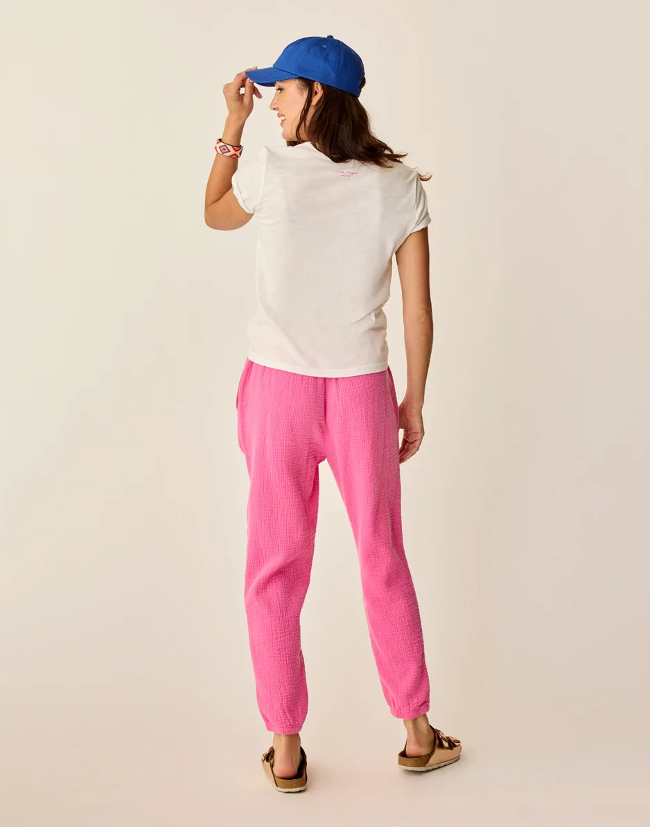 Calista Gauze Pant: Hot Pink - FINAL SALE