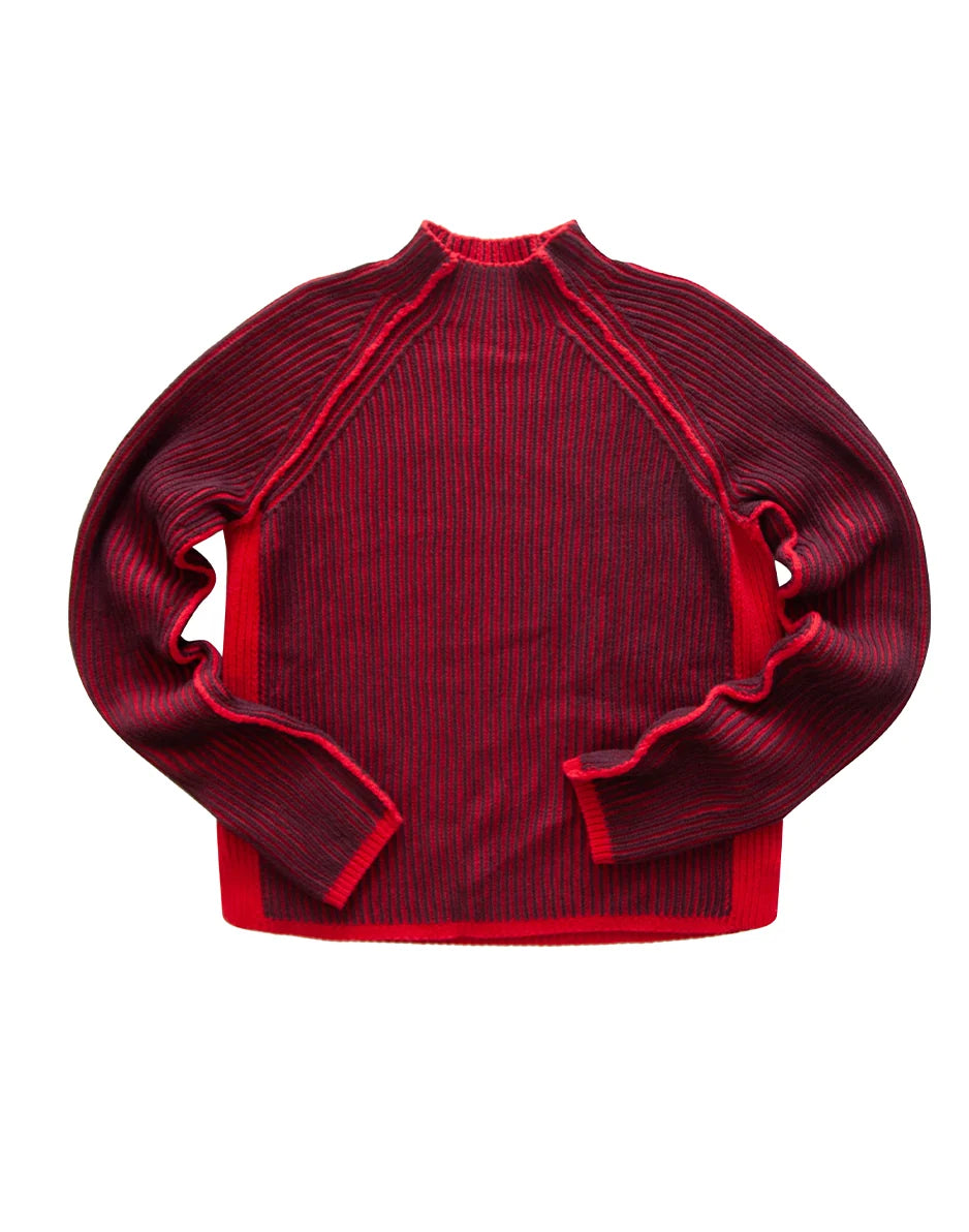 Ivy Reversible Sweater: Sangria/Rouge