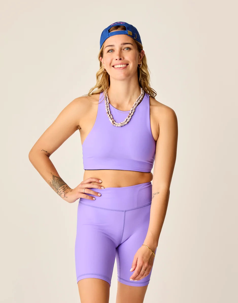 Lucie 8" Compression Short: Aster - FINAL SALE