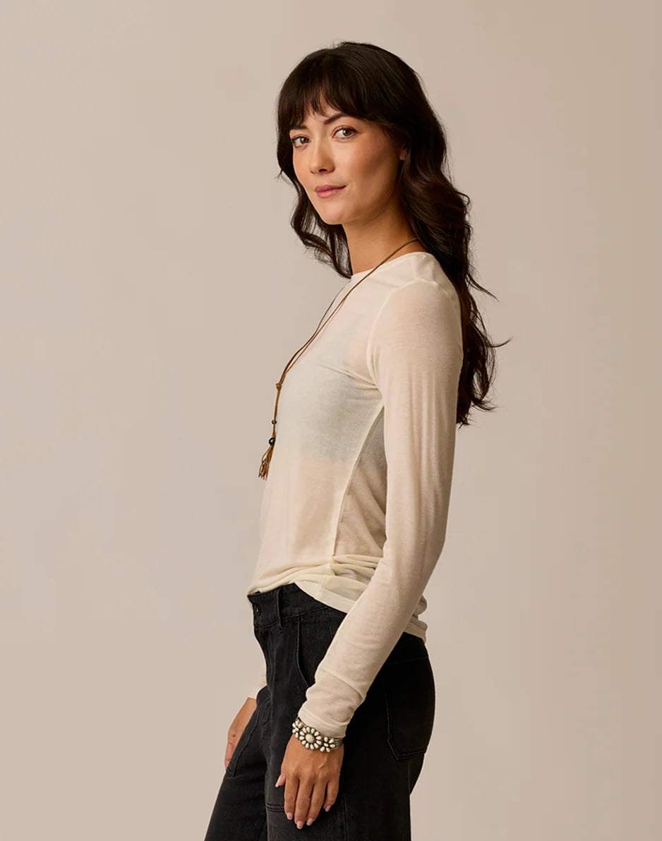 Lea Tissue Crewneck: Birch