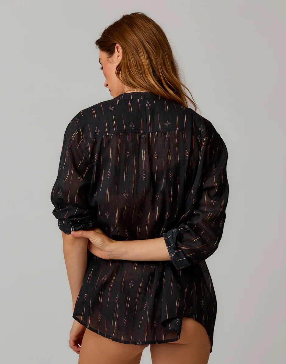 Dylan Gauze Tunic: Ombre Ikat