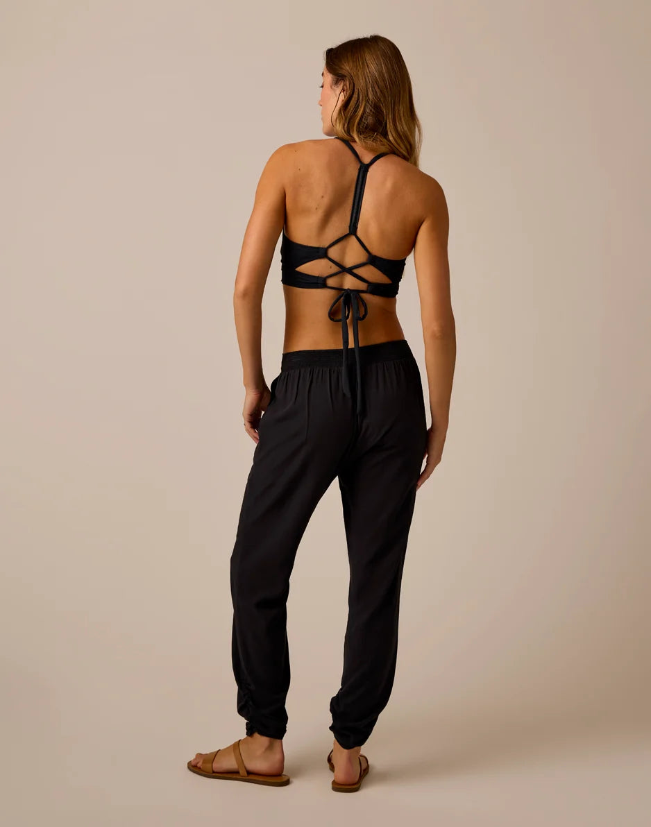 Avery Beach Pant: Black