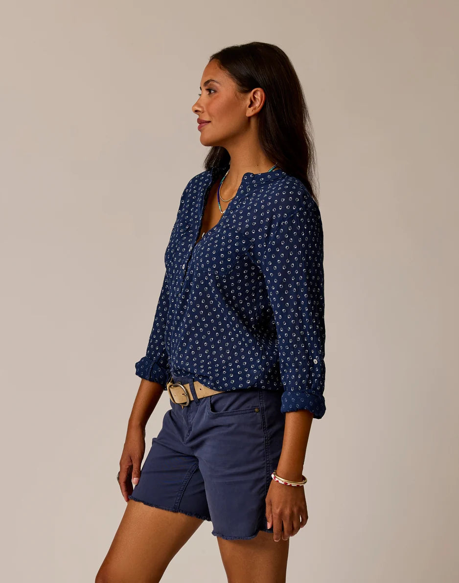 Dylan Gauze Shirt: Petite Bloom