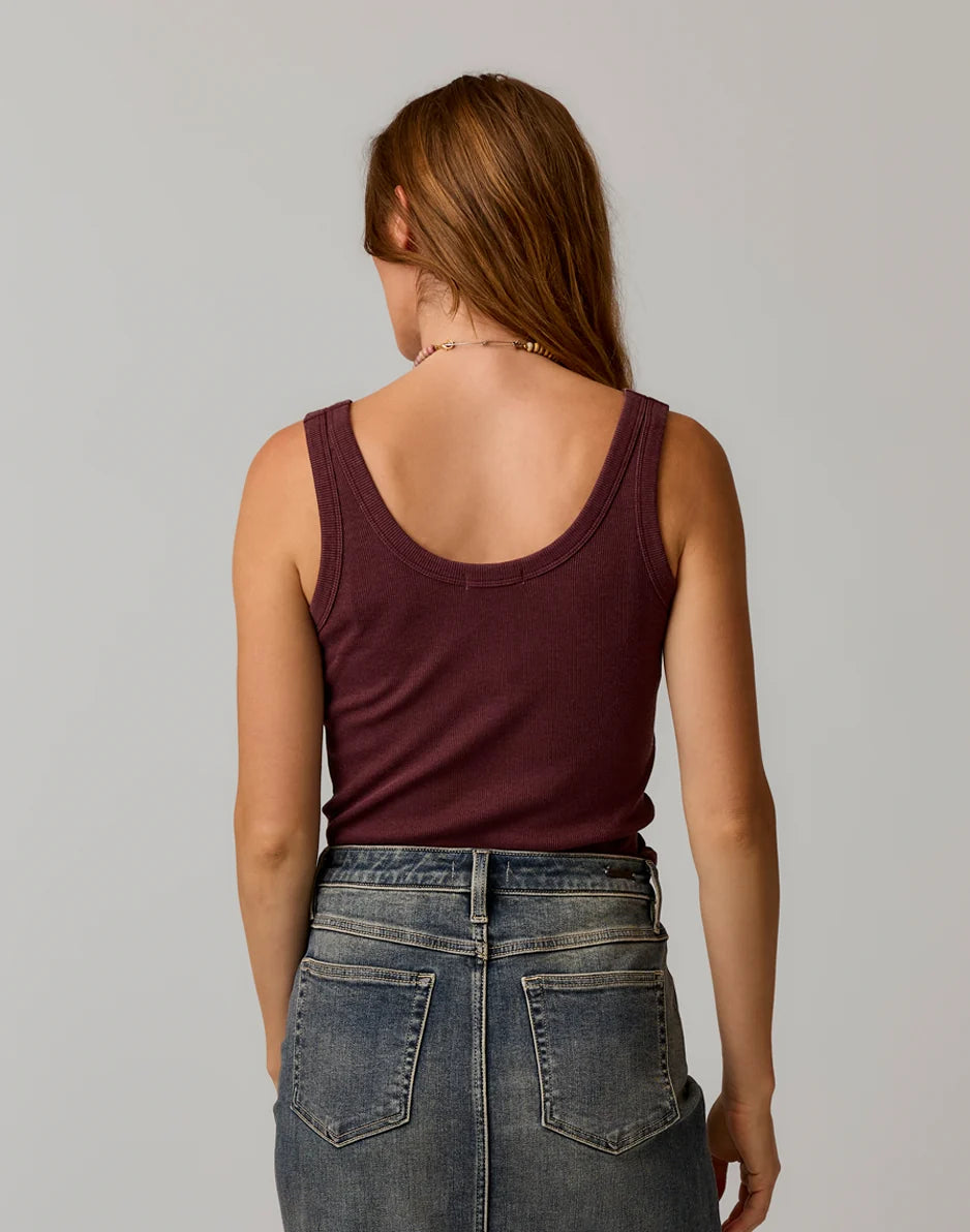 Ever Rib Tank: Dark Plum