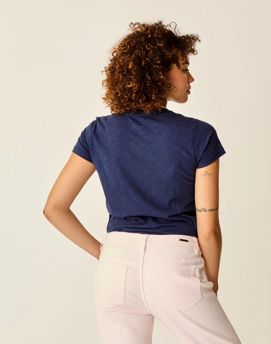 Cassidy Graphic Tee: Navy Apres - FINAL SALE