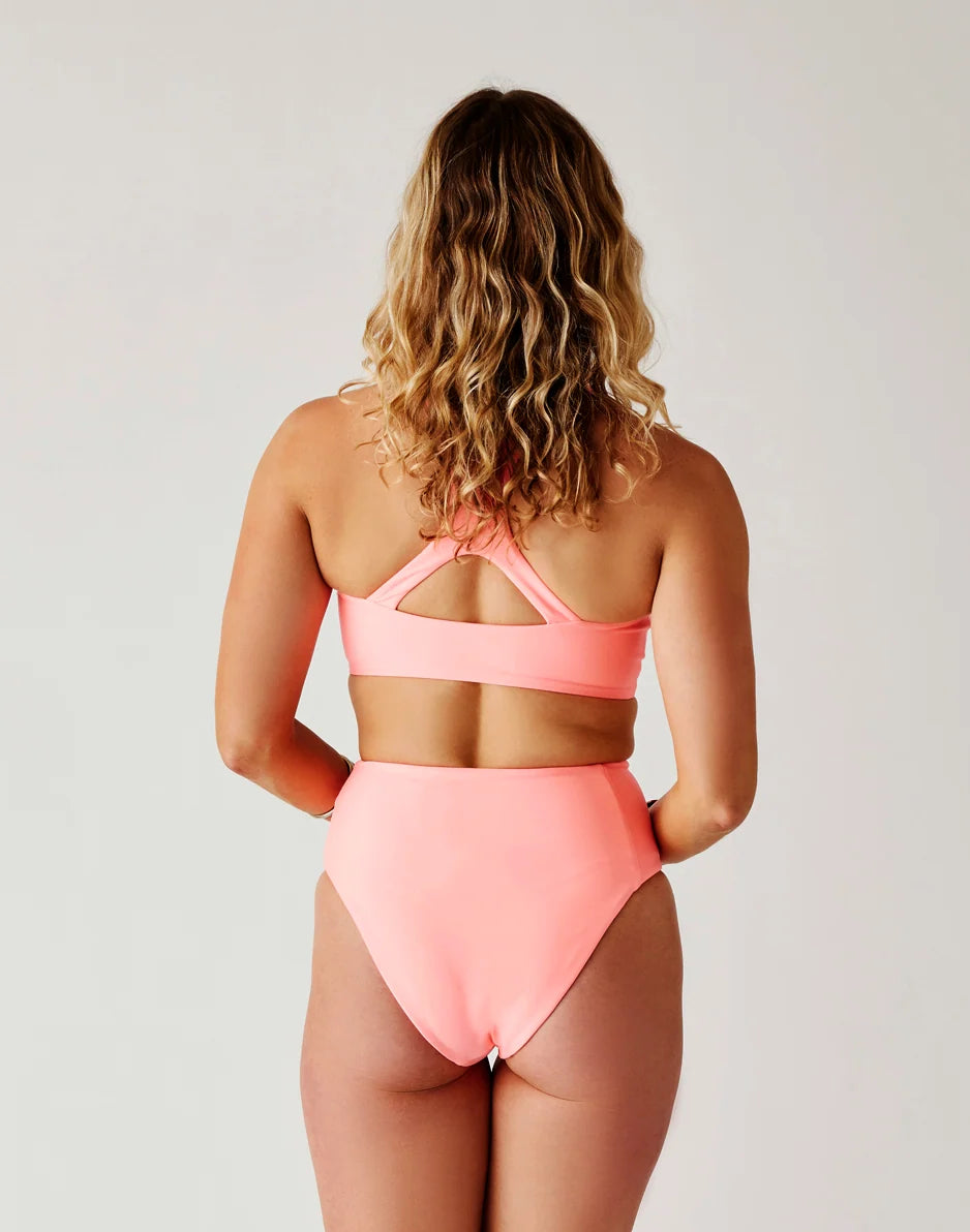 Lani Pocket Compression Bottom: Electric Coral - FINAL SALE