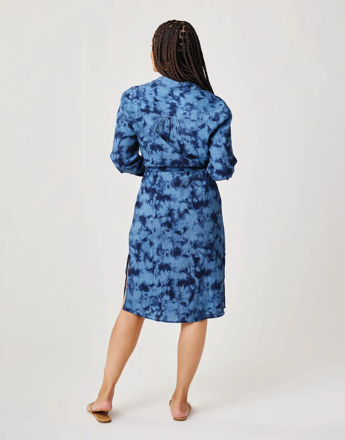 Lana Dress: Navy Tie Dye - FINAL SALE