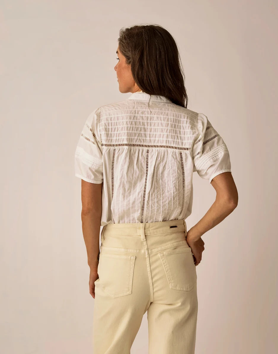 Gabby Voile Top: Cloud