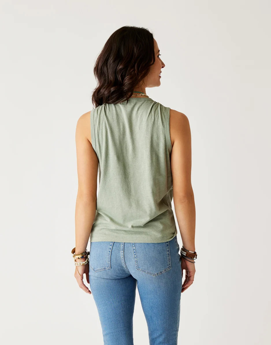 Larisa Hemp Tank: Light Cilantro - FINAL SALE