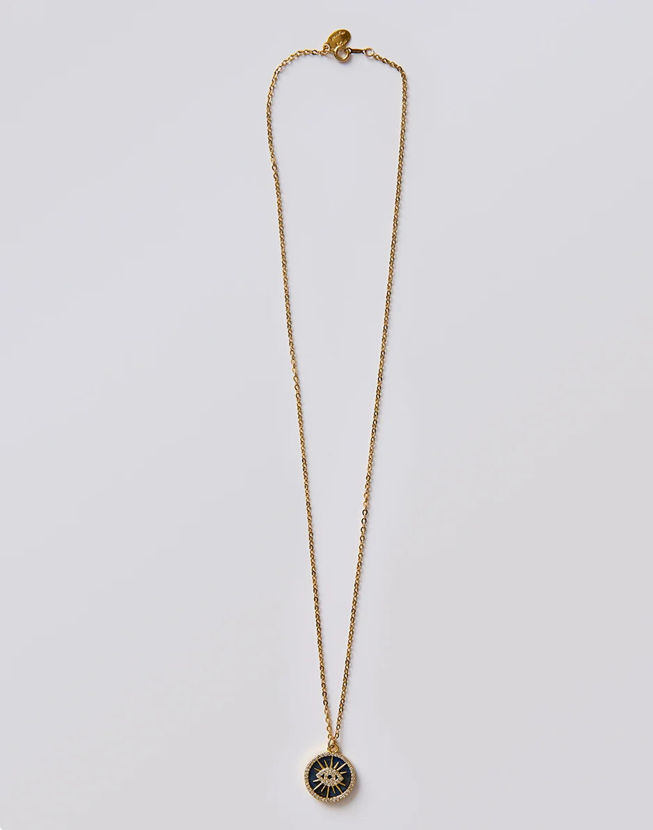 Evil Eye Necklace: Gold