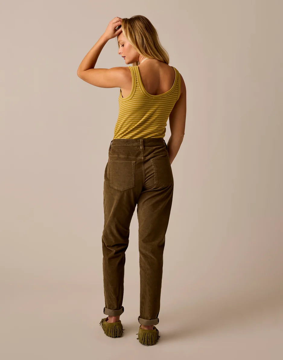 Ever Rib Tank: Gold Glow Stripe