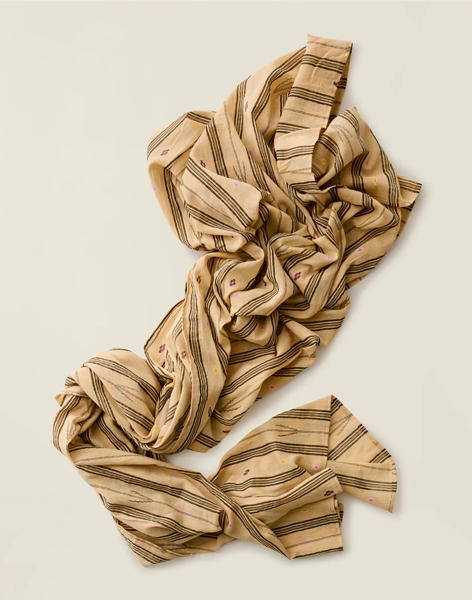Dylan Gauze Sarong: Rum Stripe