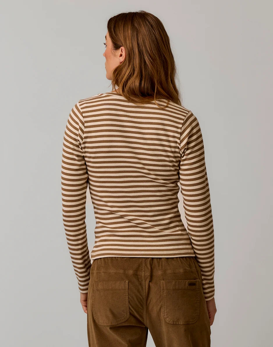 Ever Henley: Walnut Stripe