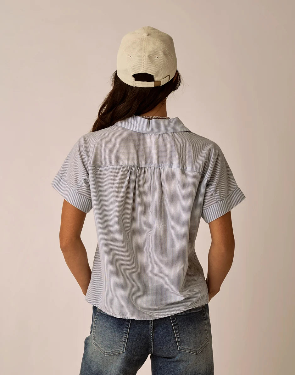 Elliott Voile Top: Captain Pinstripe