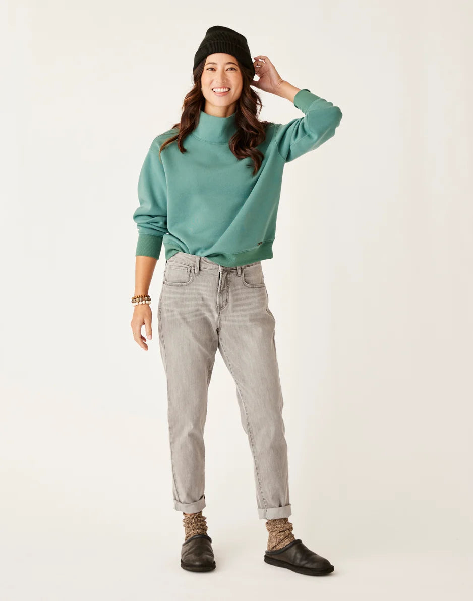 Lennox Fleece Top: Forest - FINAL SALE