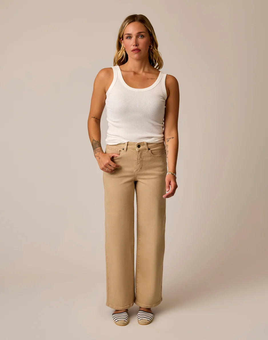 Audrey Wide Leg: Sand
