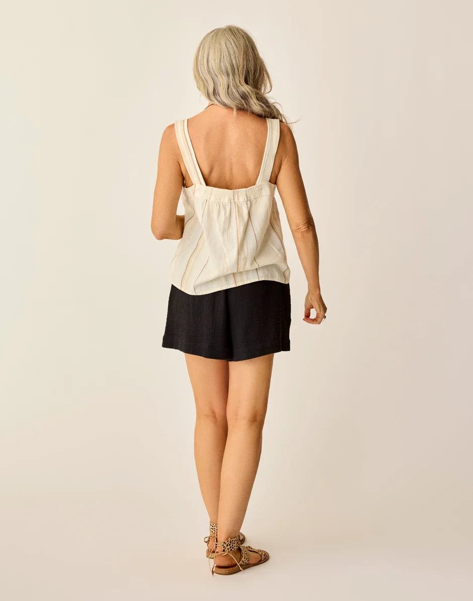 Liv Stitched Top: Birch Texture - FINAL SALE