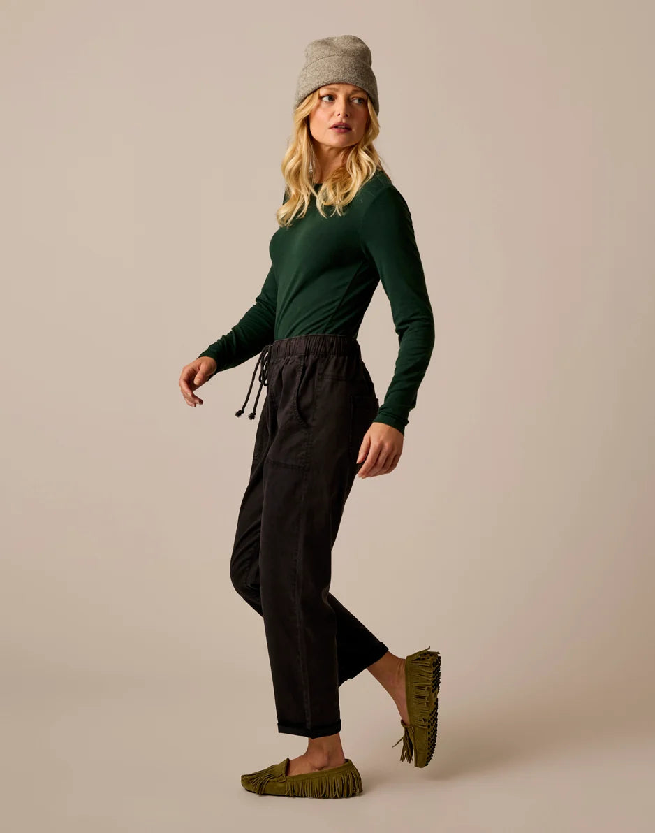 Lea Tissue Crewneck: Dark Pine