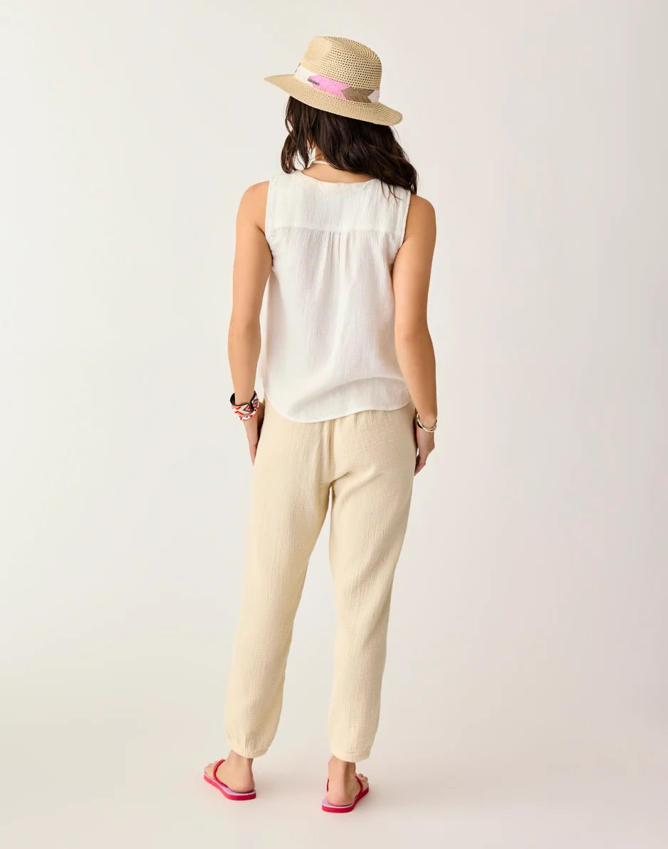 Calista Gauze Pant: Dogwood - FINAL SALE
