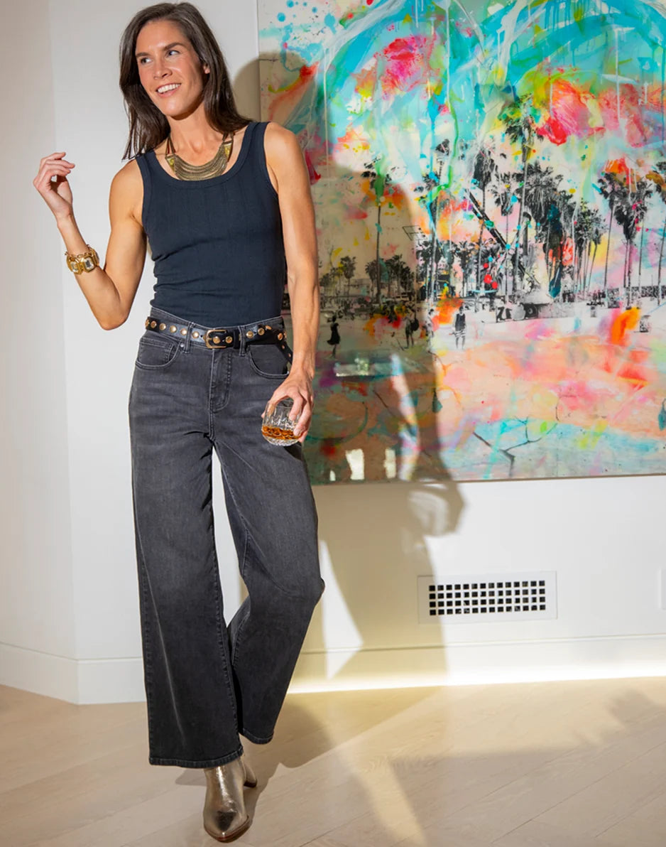 Audrey Wide Leg: Black