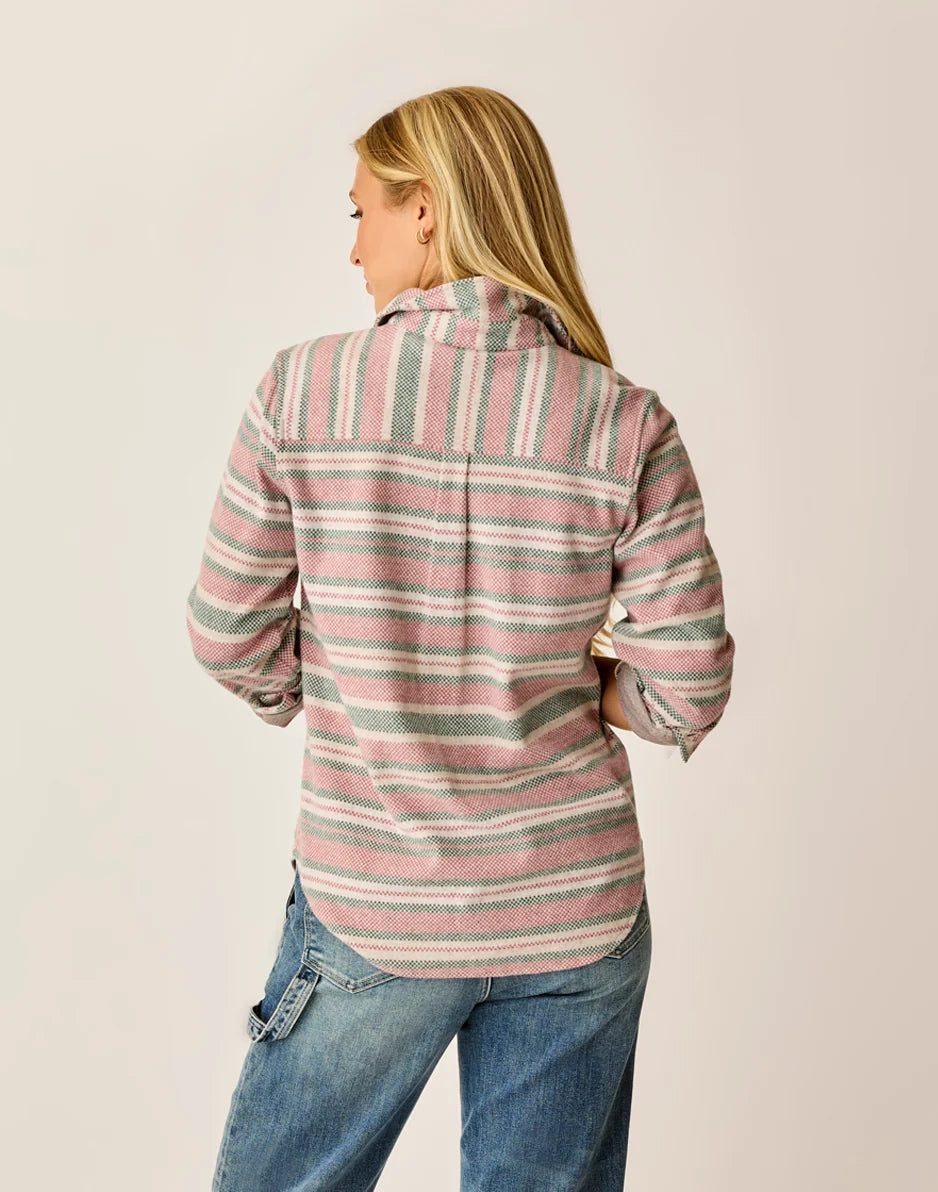 Fairbanks Supersoft Shirt: Bistro Block Stripe - FINAL SALE