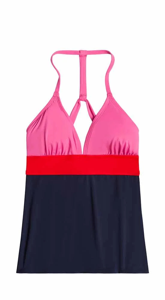 Dahlia Tankini: Fuchsia w. Navy - FINAL SALE