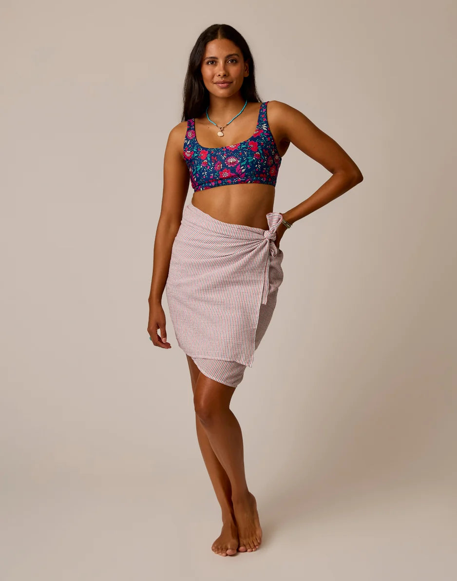 Dylan Gauze Sarong: Captain Stripe