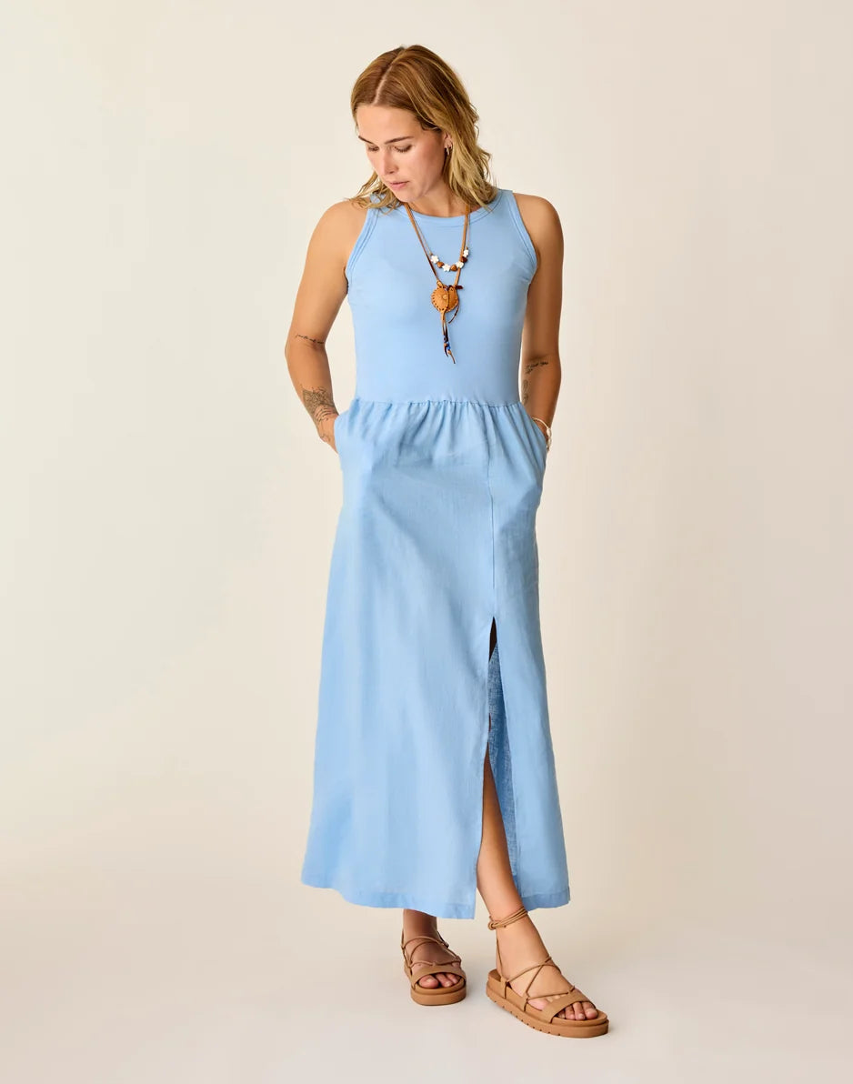 Lark Linen Dress: Sky Blue Chambray - FINAL SALE