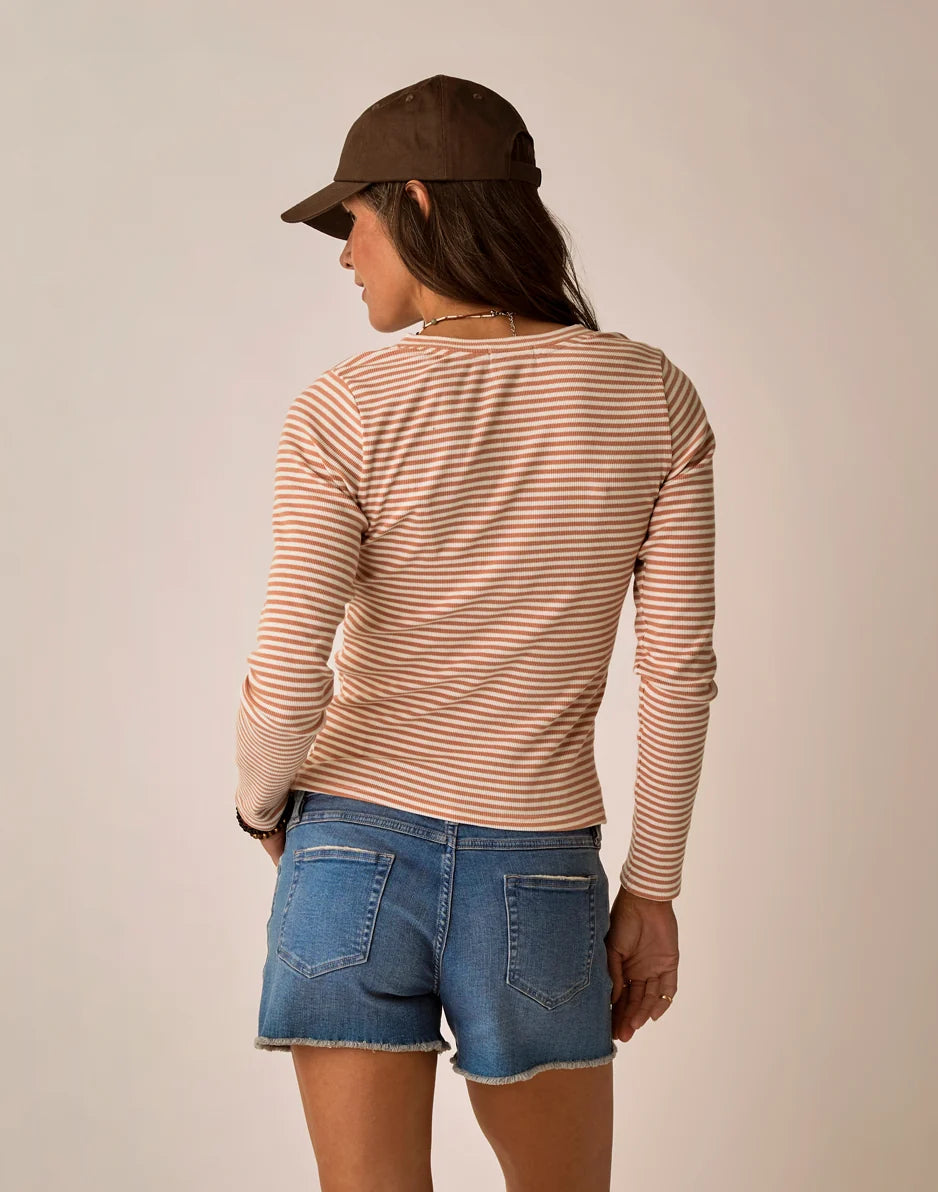 Ever Henley: Crema Stripe