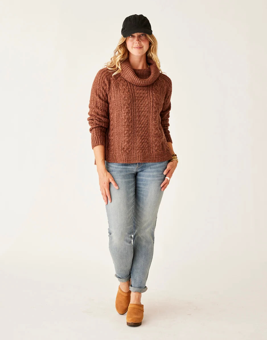 Field Sweater: Chocolate Heather - FINAL SALE