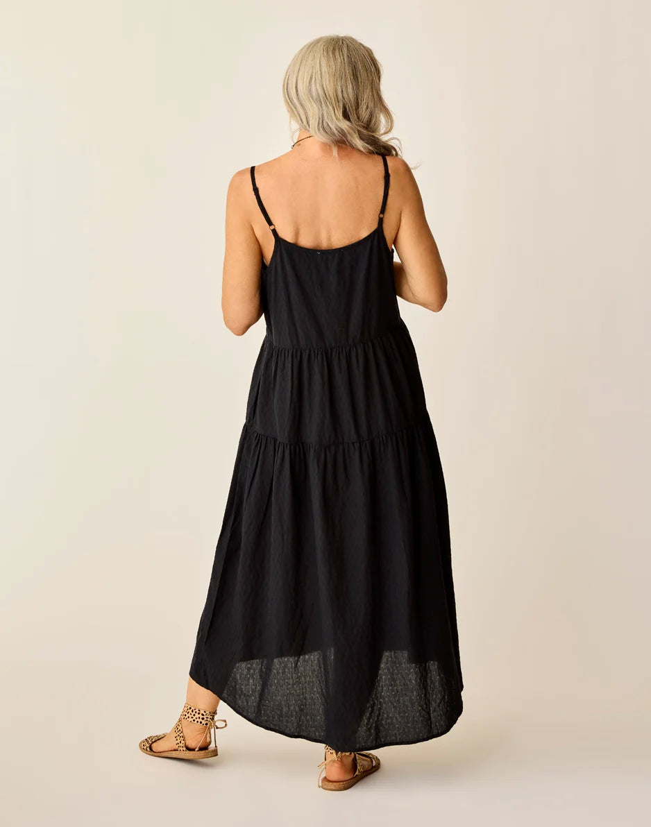 Jacey Textured Dress: Black Texture - FINAL SALE