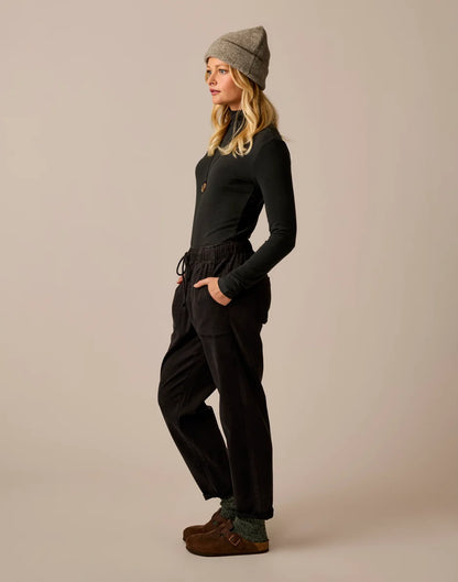 Lea Tissue Turtleneck: Black