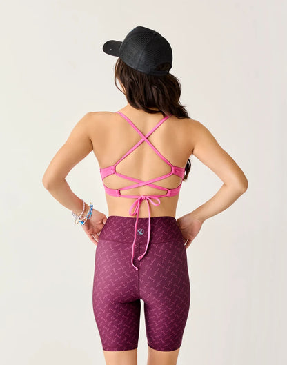 Lucie 8" Compression Short: Disco - FINAL SALE