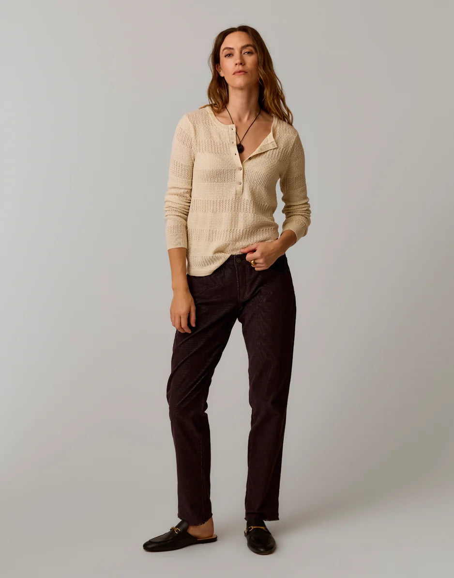 Amara Pointelle Sweater: Birch