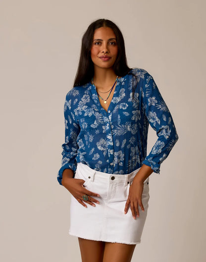 Dylan Gauze Tunic: Vintage Kokomo