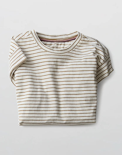 Astrid Hemp Tee: Golden Stripe