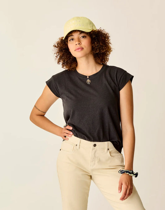 Astrid Hemp Tee: Black