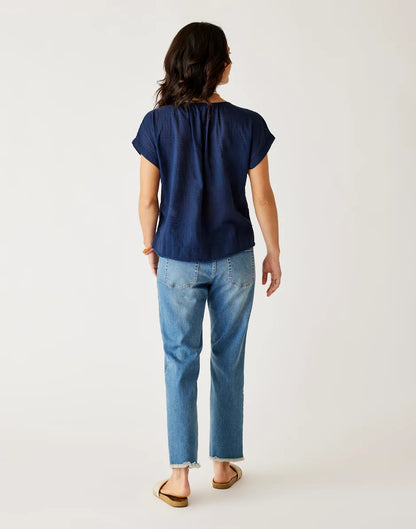 Austin Crop Jean: Blue Tide