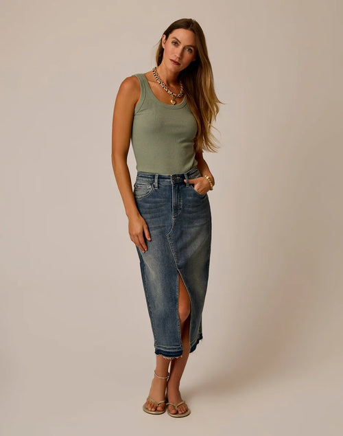 Atlas Denim Skirt: Favorite Fade