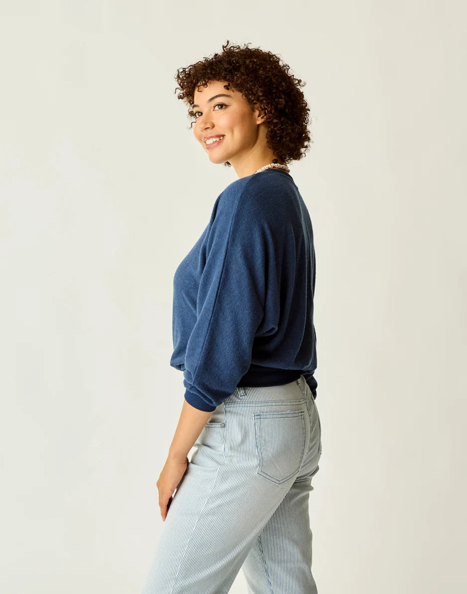 Anneke Supersoft Dolman: Navy Heather - FINAL SALE