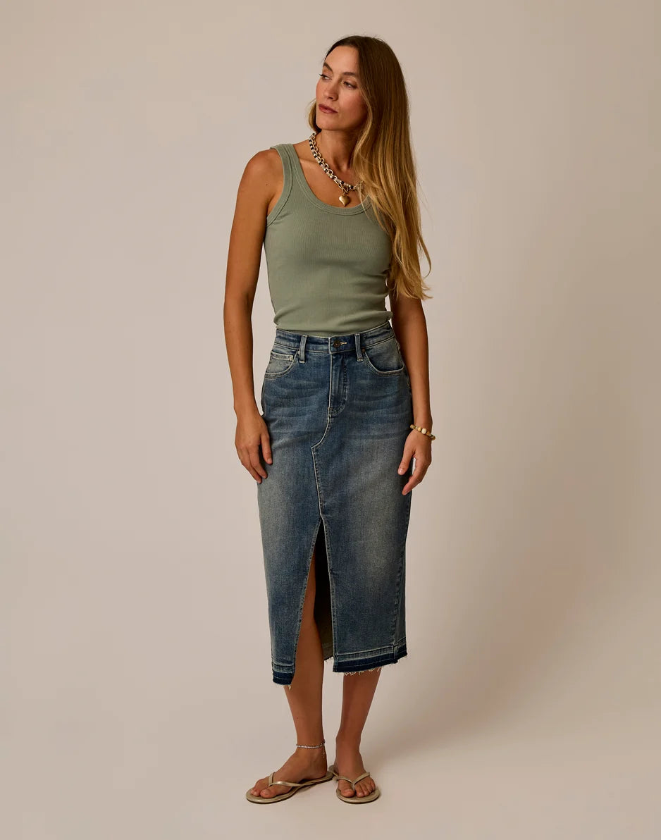 Atlas Denim Skirt: Favorite Fade
