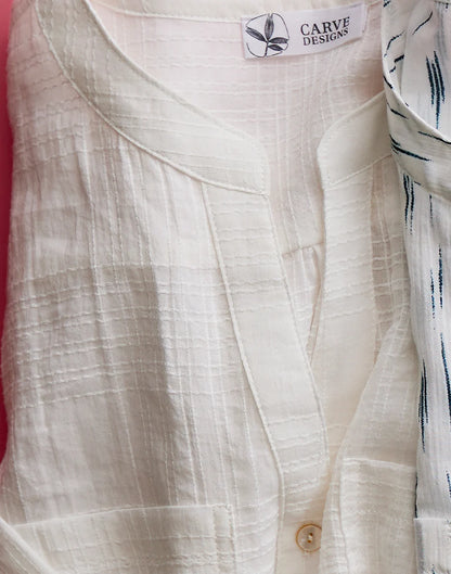 Dylan Textured Tunic: Cloud