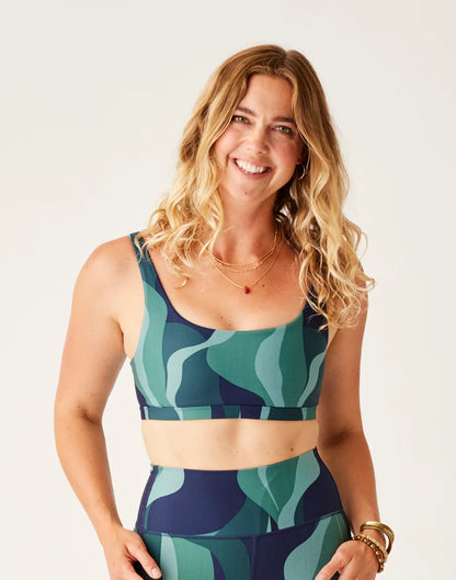 Korbyn Compression Top: River Stripe - FINAL SALE