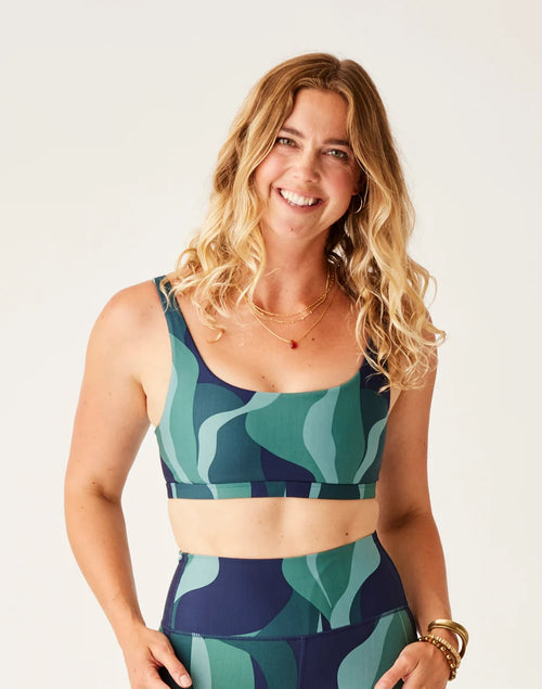 Korbyn Compression Top: River Stripe - FINAL SALE
