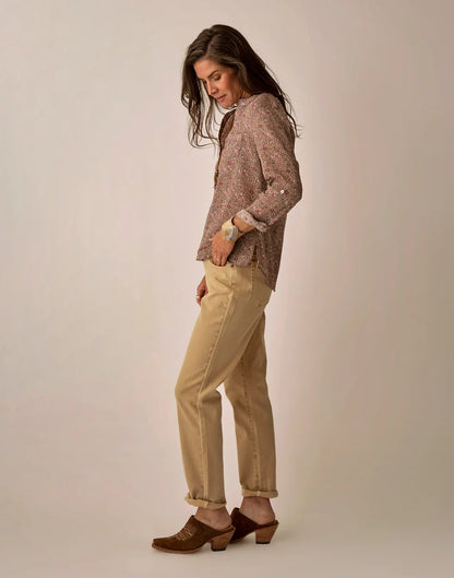 Carson Hi Rise Jean: Sand
